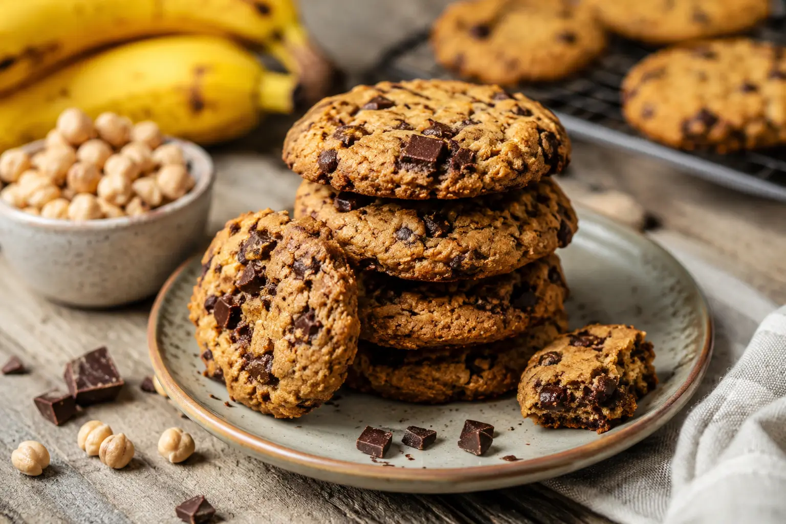 La receta viral de cookies de garbanzos sin huevo ni lácteos que sorprende por su sabor y textura