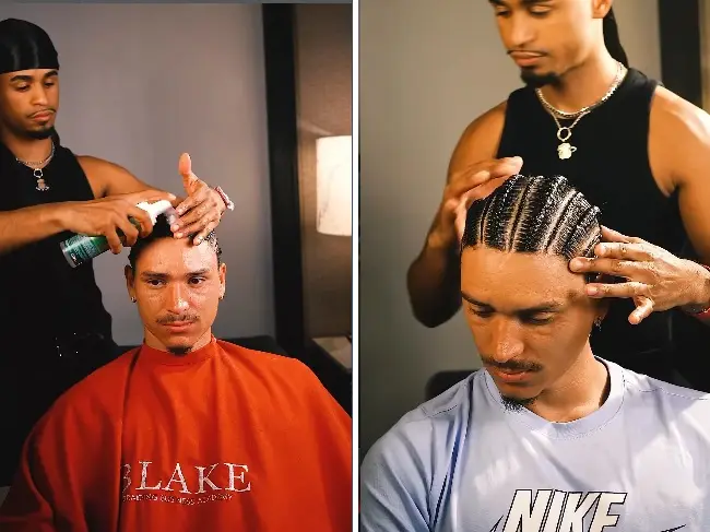 Estilista de Darwin Núñez muestra el paso a paso para el look en trenzas del delantero uruguayo en el Mundial