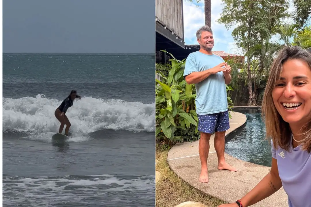 Las románticas vacaciones de una figura de Canal 4 en un destino paradisíaco: atardeceres, surf y música