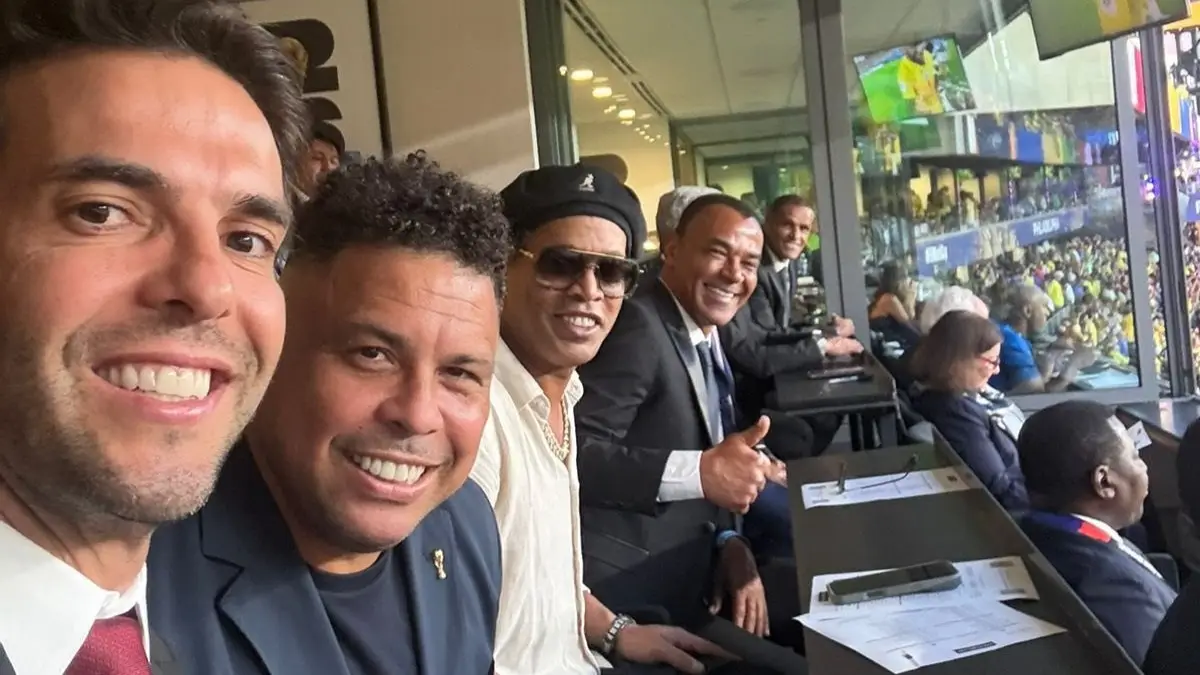 Un lujo: Cafú, Kaká, Ronaldinho y Ronaldo estuvieron en la victoria de Brasil sobre Haití