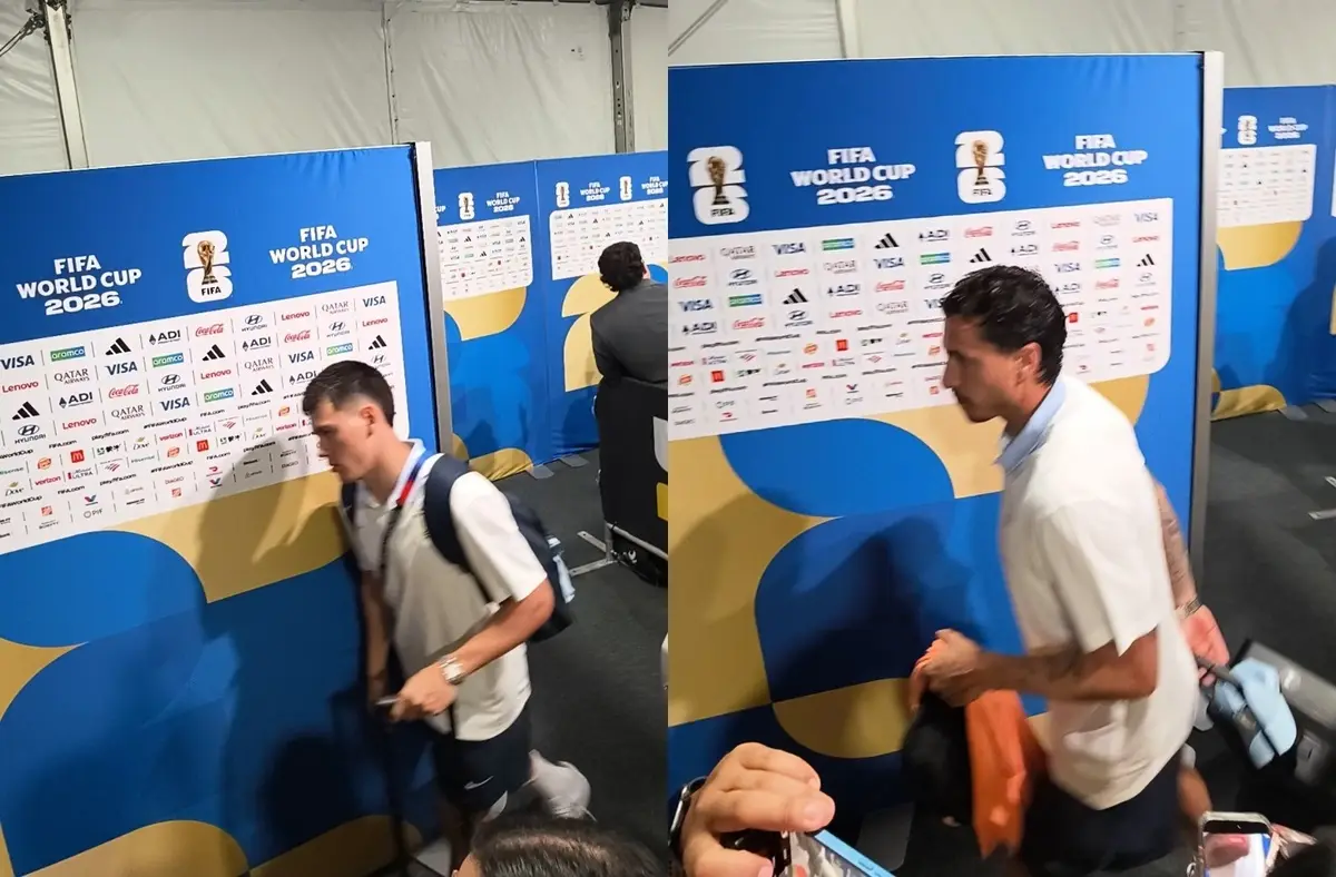 “Se rescató un punto”, dijo Bentancur en zona mixta, donde se vio la tristeza del plantel