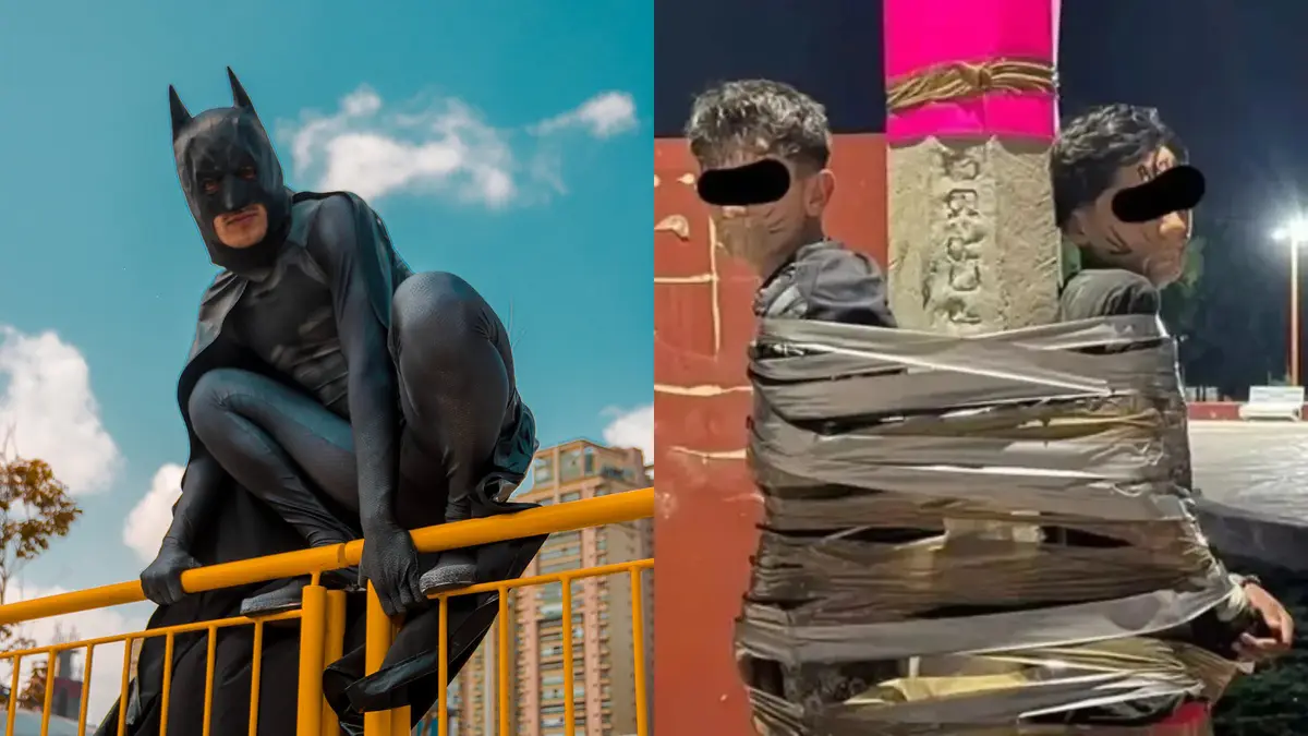 Investigan al “Batman mexicano”: un justiciero que atrapa a ladrones y los ata a columnas