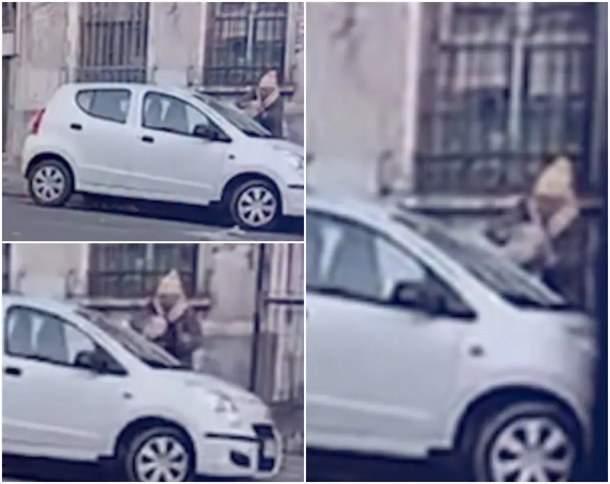 Filman a anciana que destroza autos de vecinos que paran frente a su casa en Montevideo