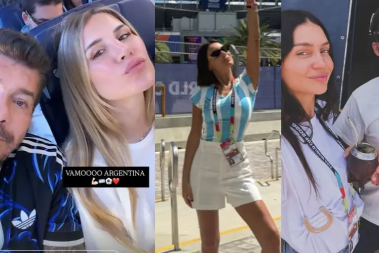 De Pampita a Tinelli: los famosos que viajaron al Mundial a alentar a Argentina