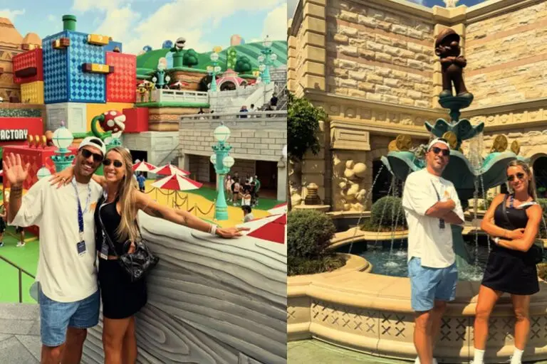 Las fotos de Luis Suárez y Sofía Balbi en el parque de Mario Bros: “Días increíbles”