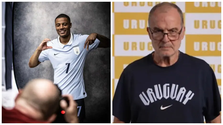 Mundial: desde el festejo de De la Cruz a la seriedad de Bielsa, Uruguay tuvo su media day