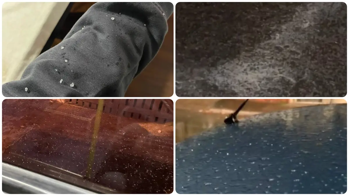 Llueven piedras: cayó granizo en Montevideo en medio de fríos intensos; mirá el video