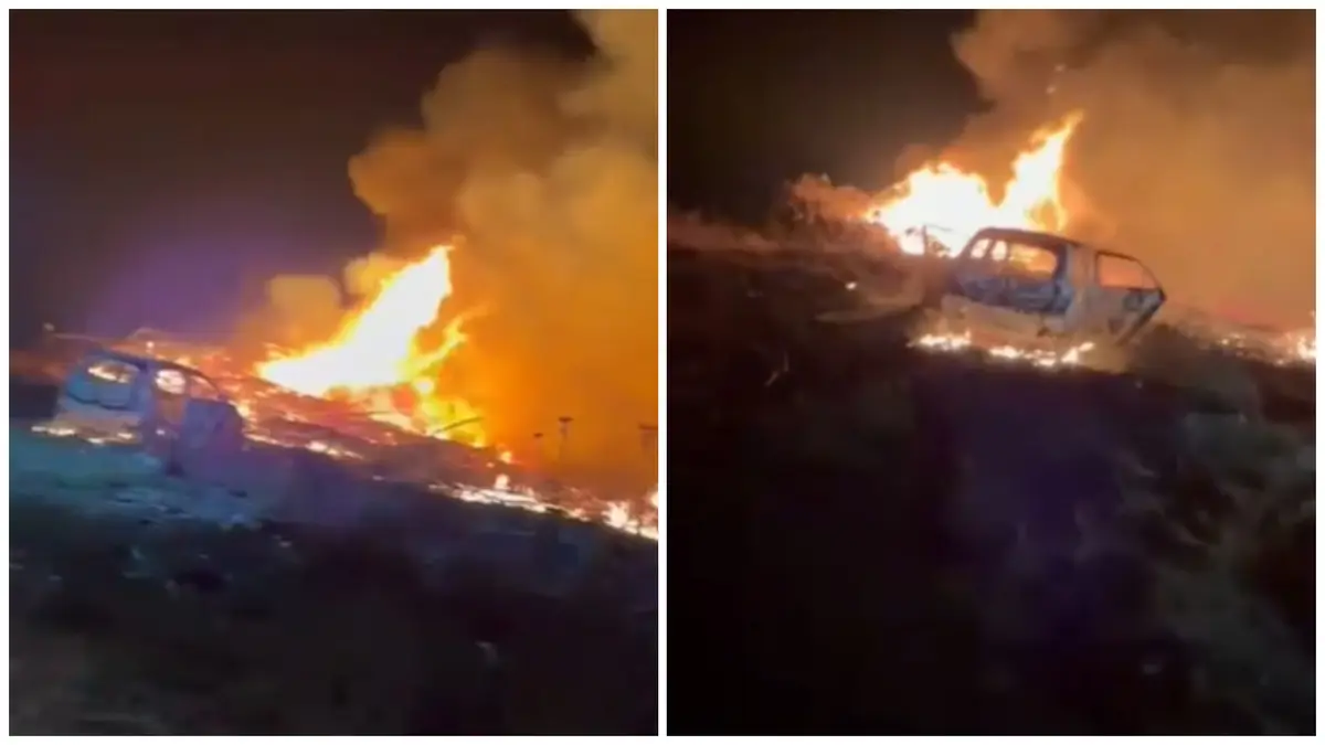 Delincuentes armados robaron a un cambista e incendiaron el auto en el que se trasladaban