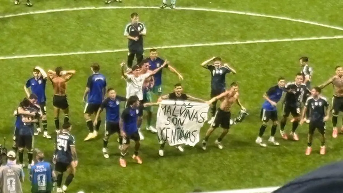 In your face: “Las Malvinas son argentinas”, jugadores celebraron reivindicando la soberanía