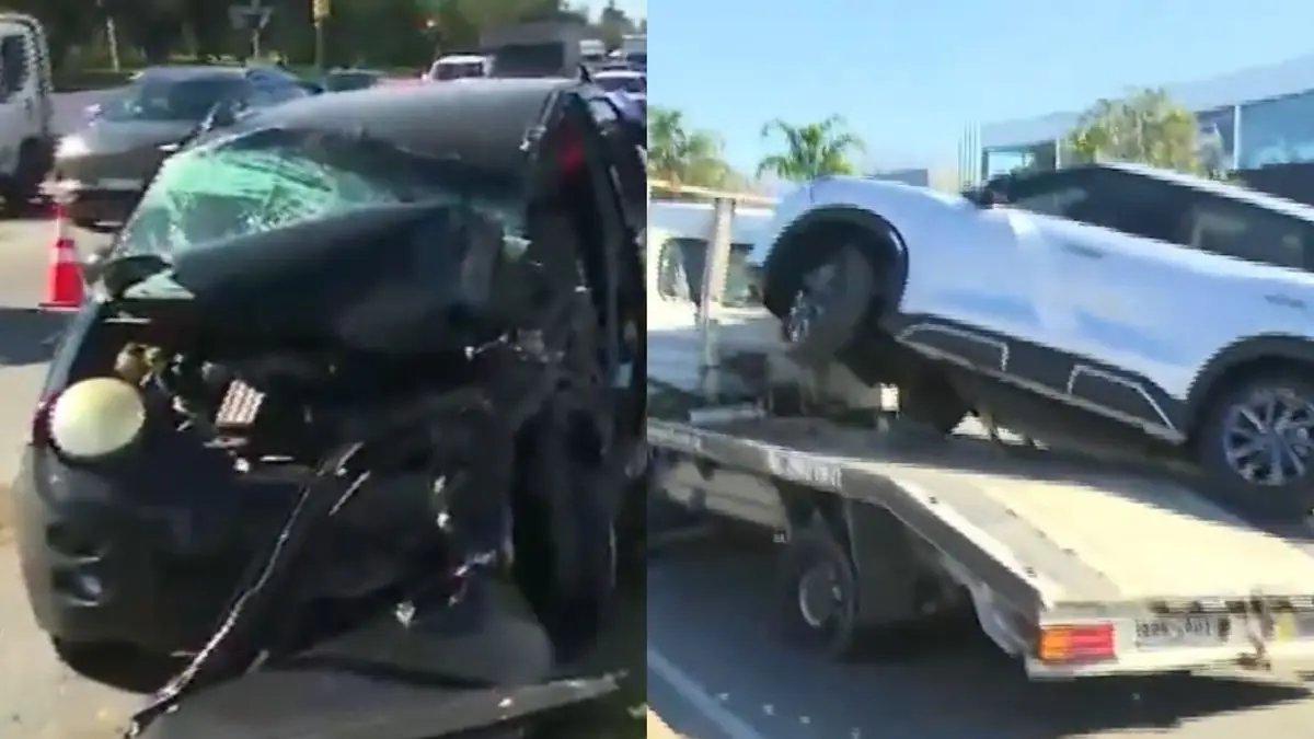 Una mujer de 61 años conducía por Avenida Italia, cruzó el cantero e impactó contra un camión: terminó atrapada en el vehículo