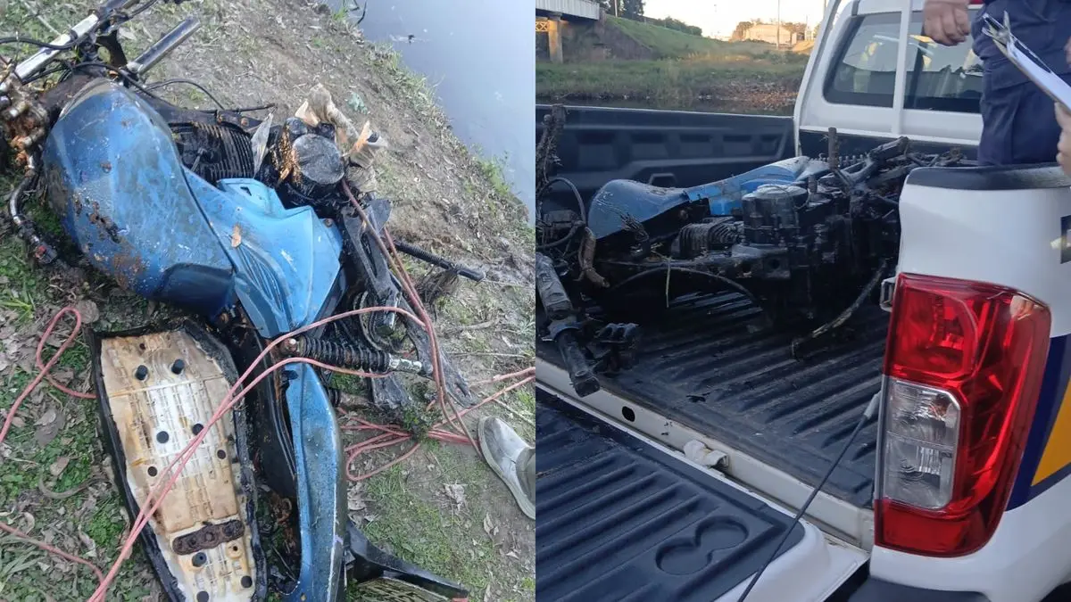 Un grupo de jóvenes que realizaba una búsqueda con imanes en un arroyo terminó “pescando” una moto robada hace 10 años