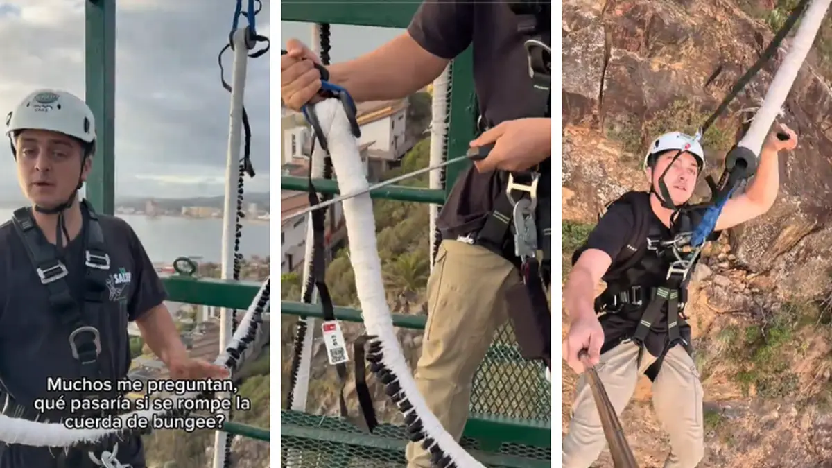 Tras la tragedia en Brasil, la impactante demostración de un uruguayo para explicar por qué un salto de bungee puede ser seguro