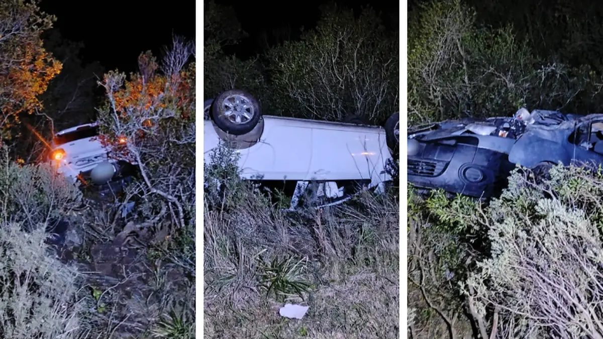 Accidente fatal en Maldonado: un muerto y siete heridos tras choque múltiple, despiste y vuelco en Ruta 60