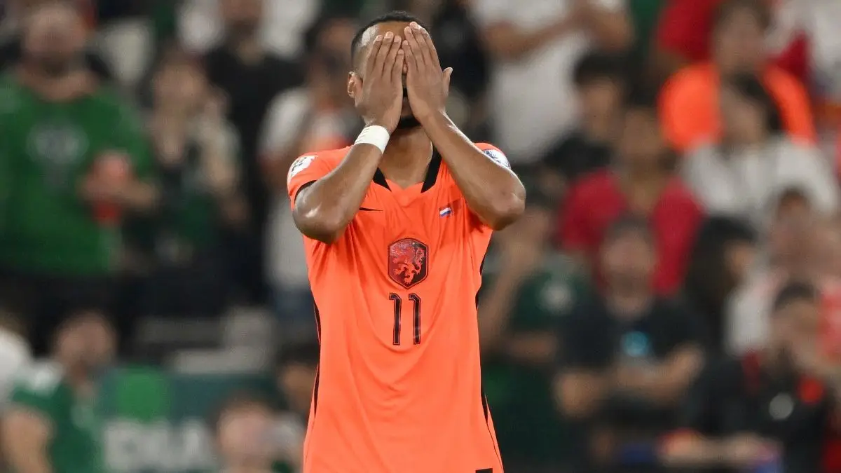 Las lágrimas de Cody Gakpo, tras el duro momento familiar que pasó, en el festejo de su gol que no alcanzó a Países Bajos para superar a Marruecos en un dramático partido