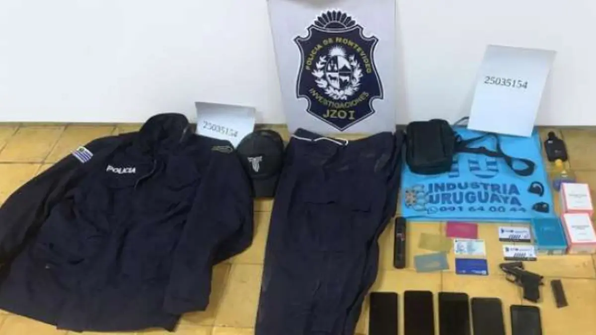 Detuvieron en Montevideo a un hombre de 27 años que había robado una farmacia: se le incautó indumentaria policial
