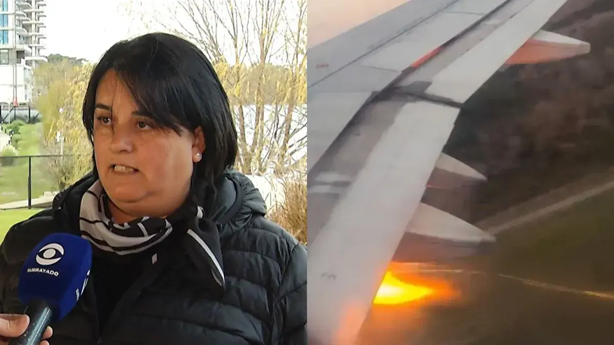 “Se te vienen mil cosas a la cabeza”, dijo pasajera que filmó momento en que se averió turbina de avión en Montevideo