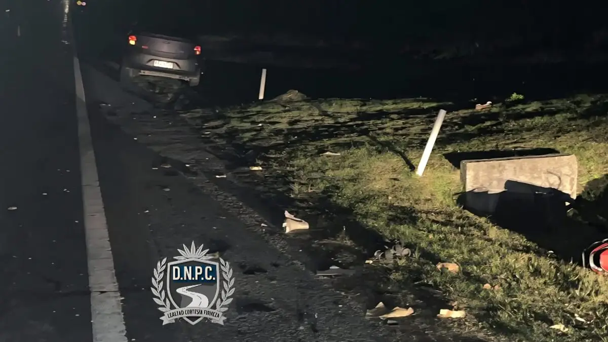 Siniestro fatal entre un auto y una moto ocurrió en la madrugada de este domingo en Canelones