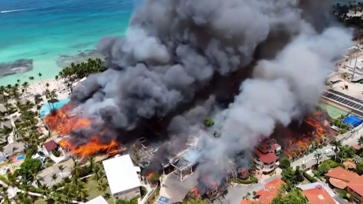 Murió una turista italiana por enorme incendio en hotel de República Dominicana
