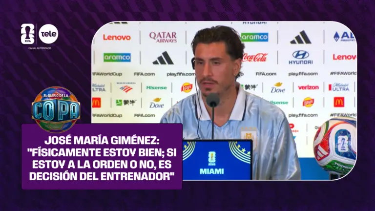 José María Giménez, en conferencia de prensa: 'Físicamente estoy bien; si estoy a la orden o no, es decisión del entrenador'