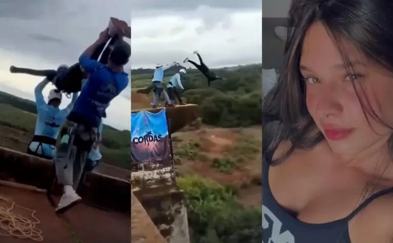 Video: joven brasileña murió tras saltar desde un puente sin cordón de seguridad; los encargados de la actividad fueron detenidos
