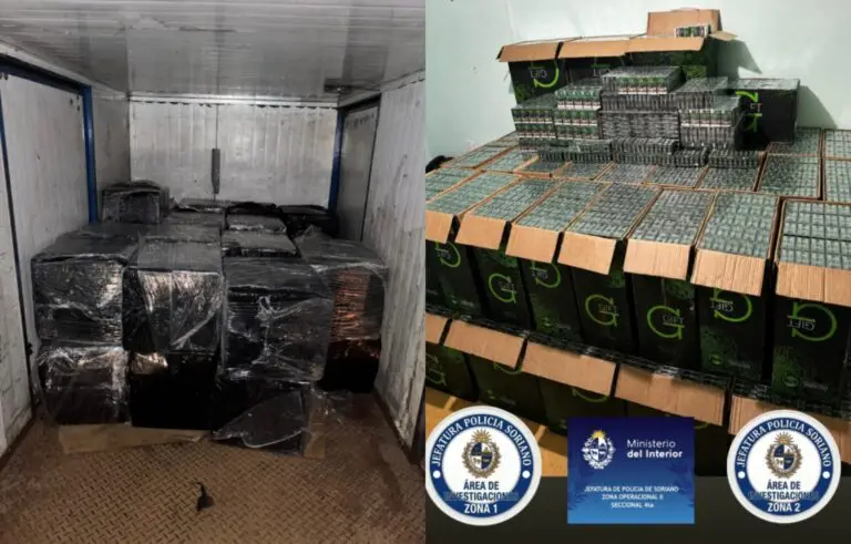 Detuvieron un camión para un control en la ruta y descubrieron que llevaba un cargamento de más de $6 millones de cigarros de contrabando