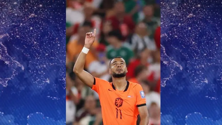 Gol y emoción: el festejo conmovedor del neerlandés Cody Gakpo recordando el embarazo que perdieron días atrás con su pareja