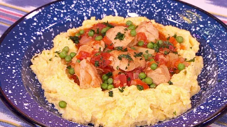 Estofado de pollo con polenta