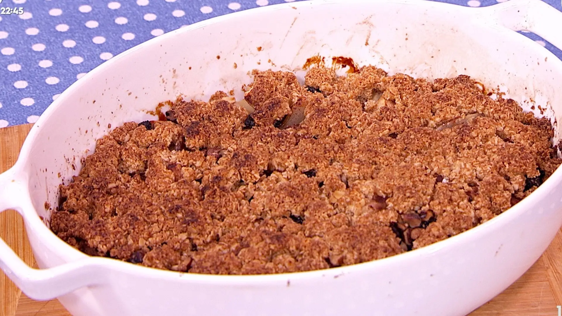 Crumble de manzanas y peras